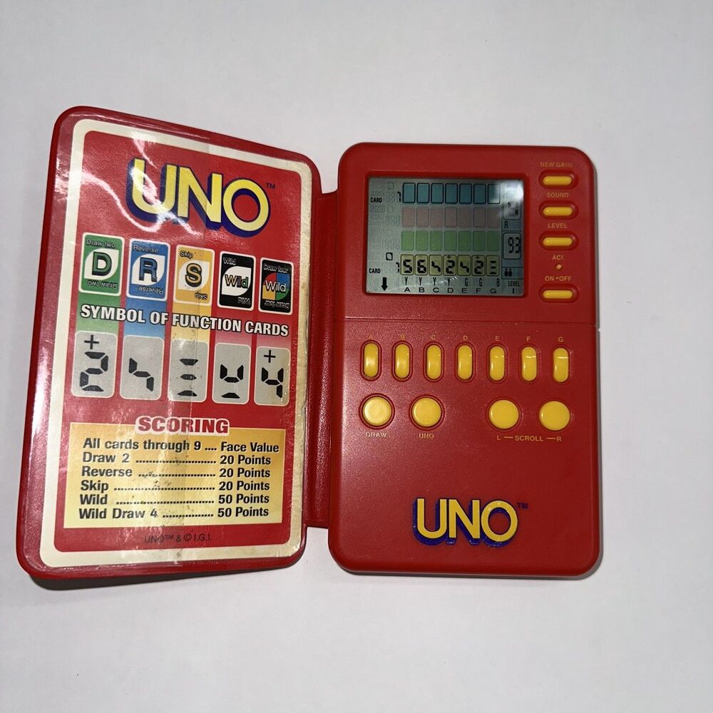 Vintage Radio Shack UNO Electronic Handheld Game 60-2483 1990s LCD Battery Op